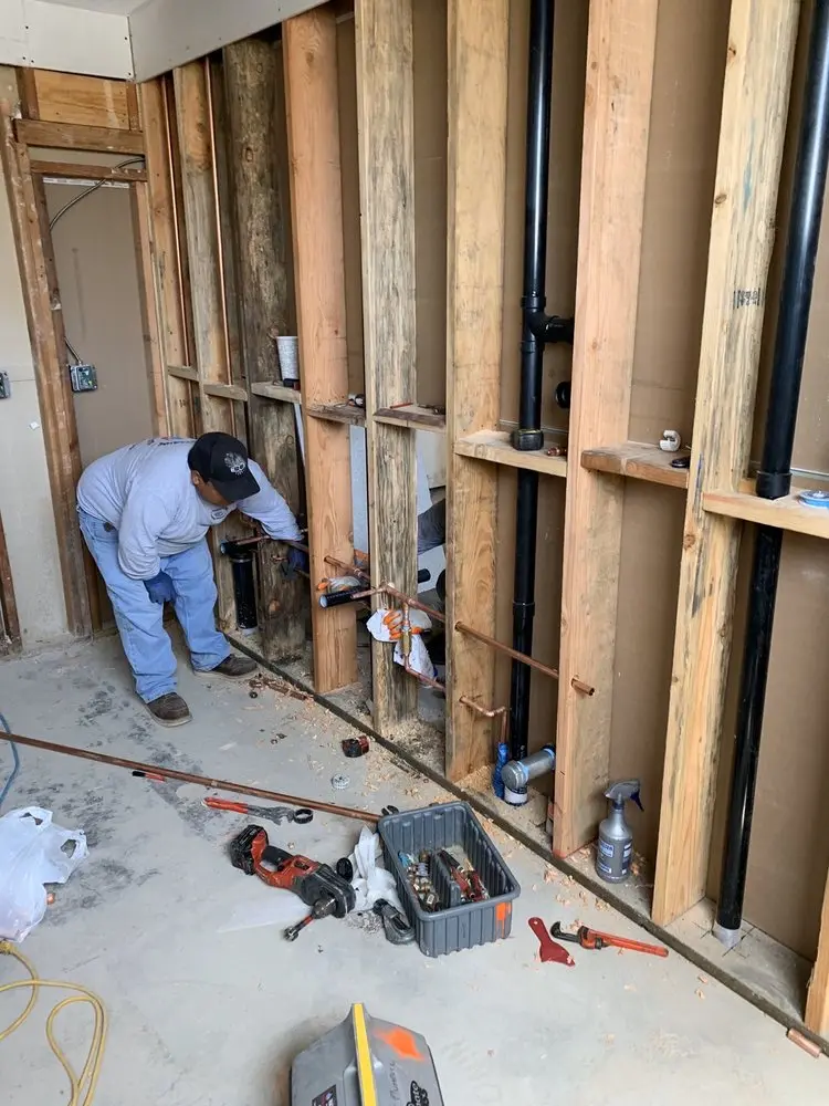 Commercial rough-in plumbing for Trenchless Sewer Repair in Landis